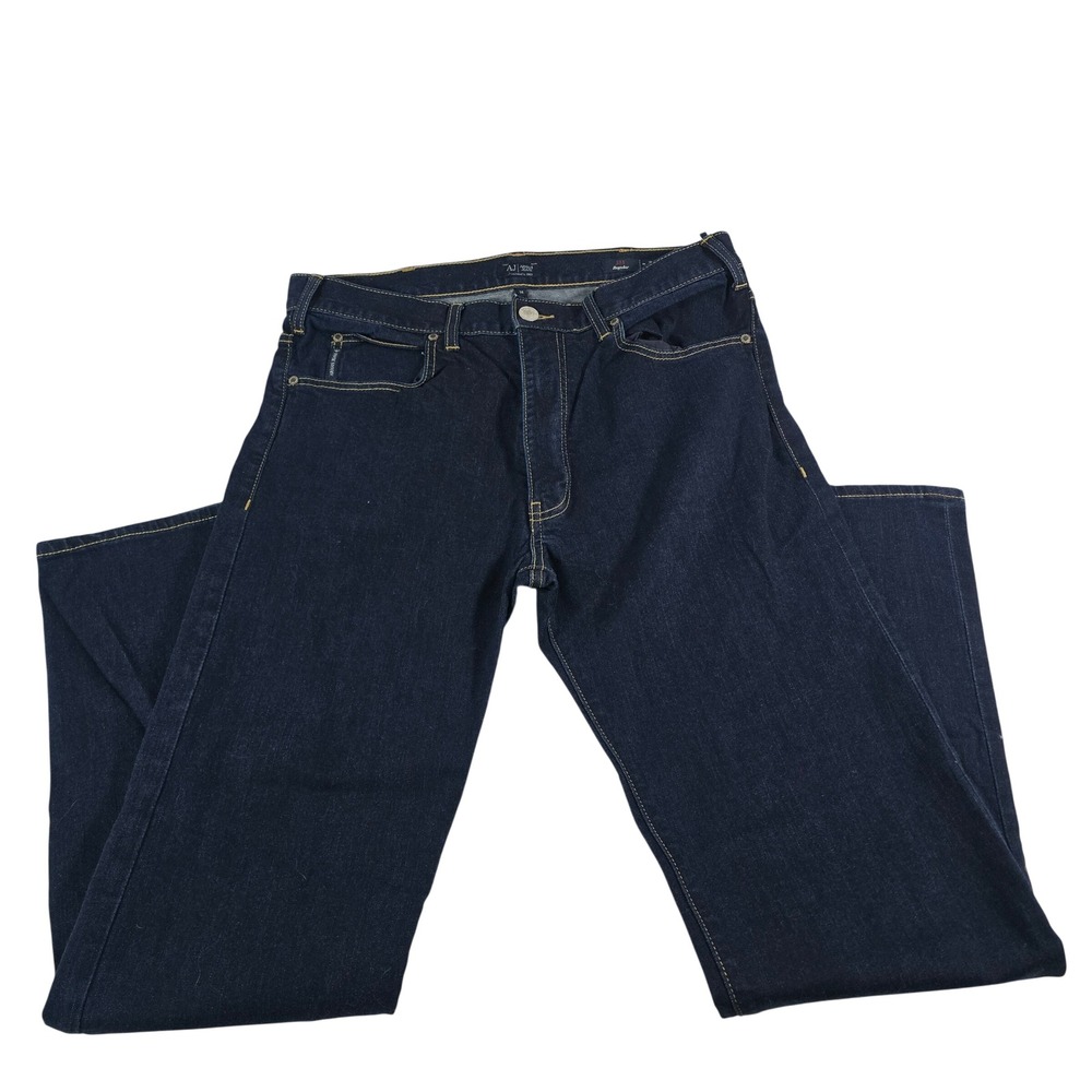 Armani Jeans J31 Regular Fit Dark Indigo Straight Leg Denim Mens 34x32